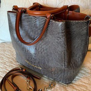 Dooney & Bourke Embossed Lizard Large Barlow EUC